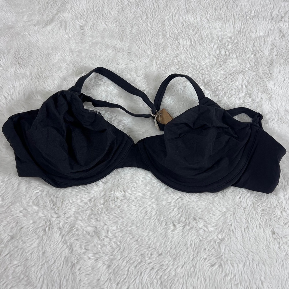 SKIMS Women's Unlined‎ Underwire Bra Onyx Black BR-UWR-0234 Size 32DD NEW - Picture 1 of 11